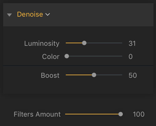 how to reduce noise luminar 2018