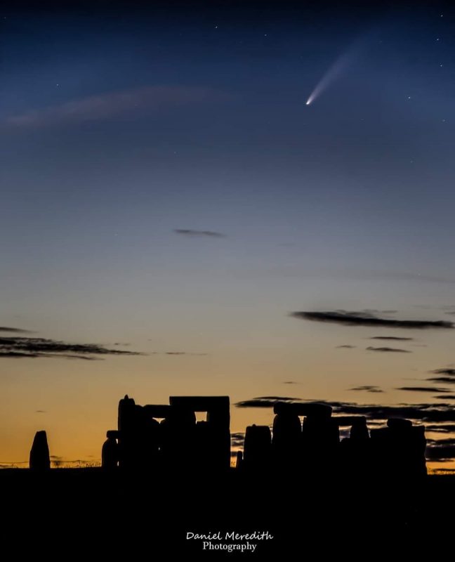 Comet Neowise over Stone Henge