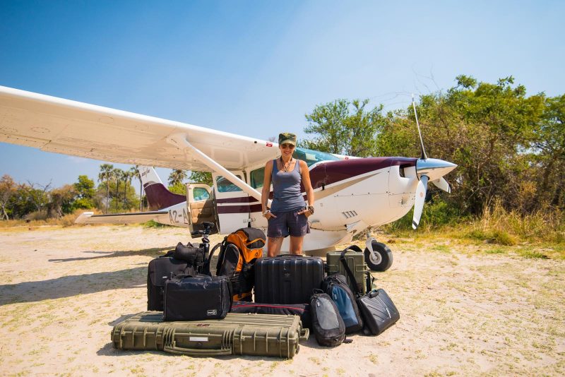 Shannon Wild with plane and gear