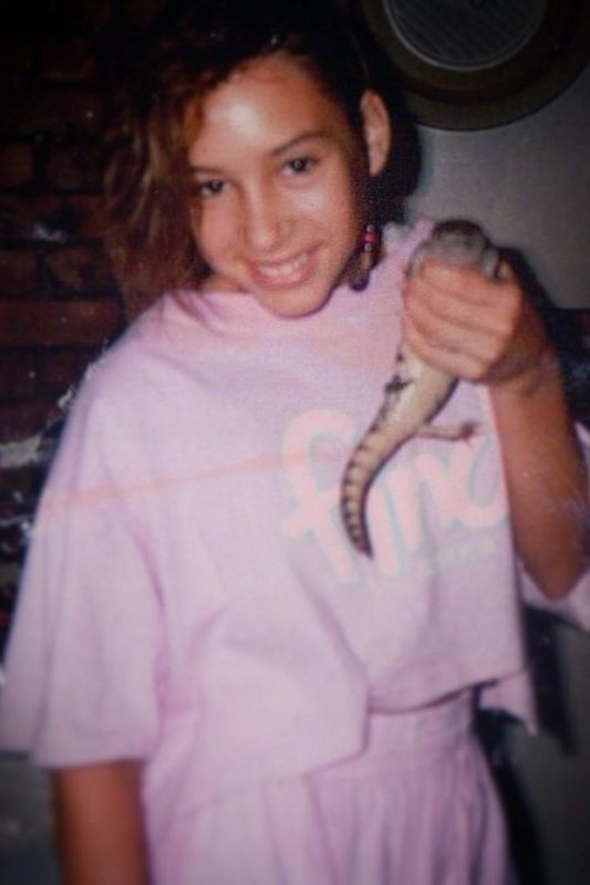 Shannon Wild and pet lizard